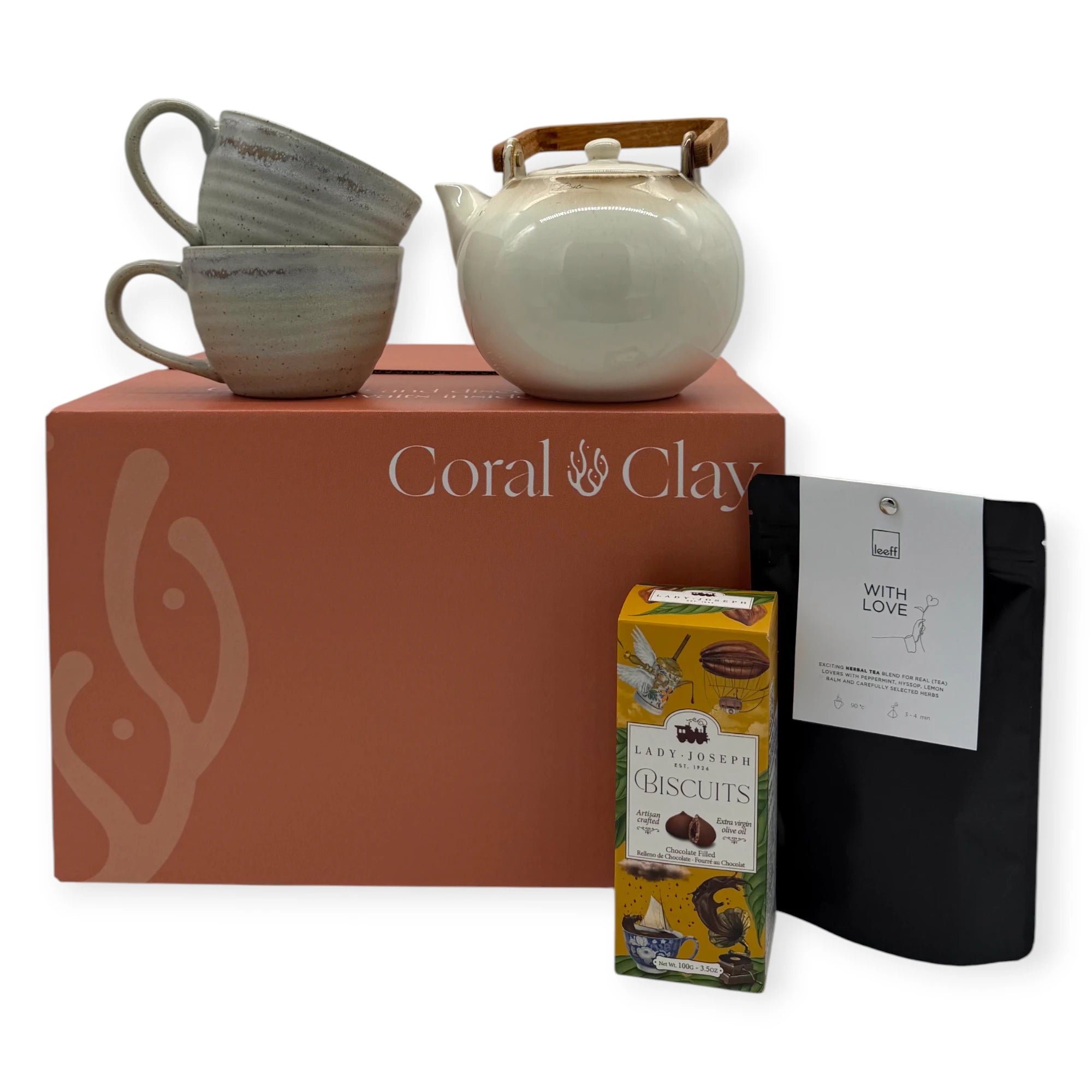TEA BOAT カタログギフト Luxury Tea Ritual Gift Box | Grand Tea Ritual Set | Coral & Clay