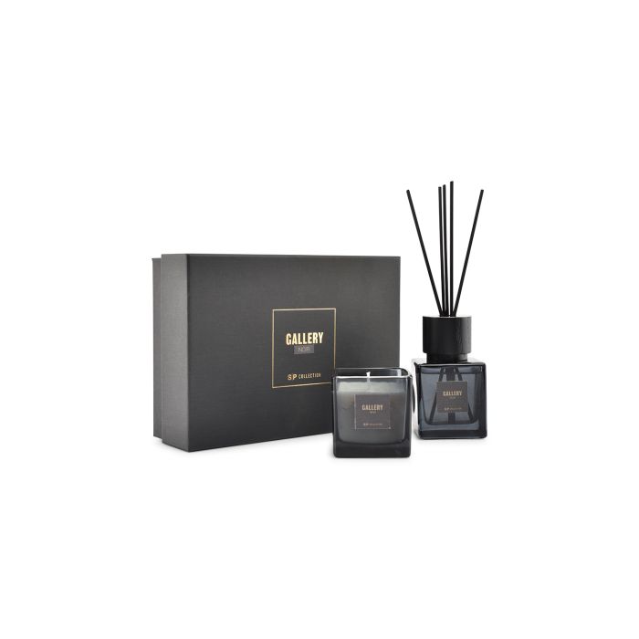 S|P Collection Gallery Noir Candle & Diffuser Gift Set — product and packaging