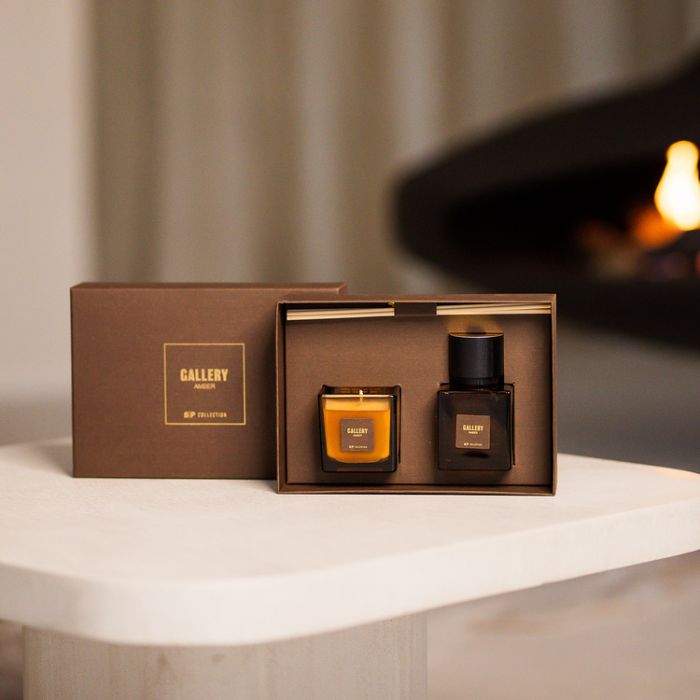 S|P Collection Gallery Amber Candle & Diffuser Gift Set