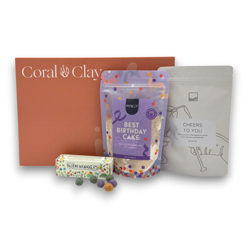 Birthday Moments Letterbox Gift — Cake Mix, Tea & Flower Seeds