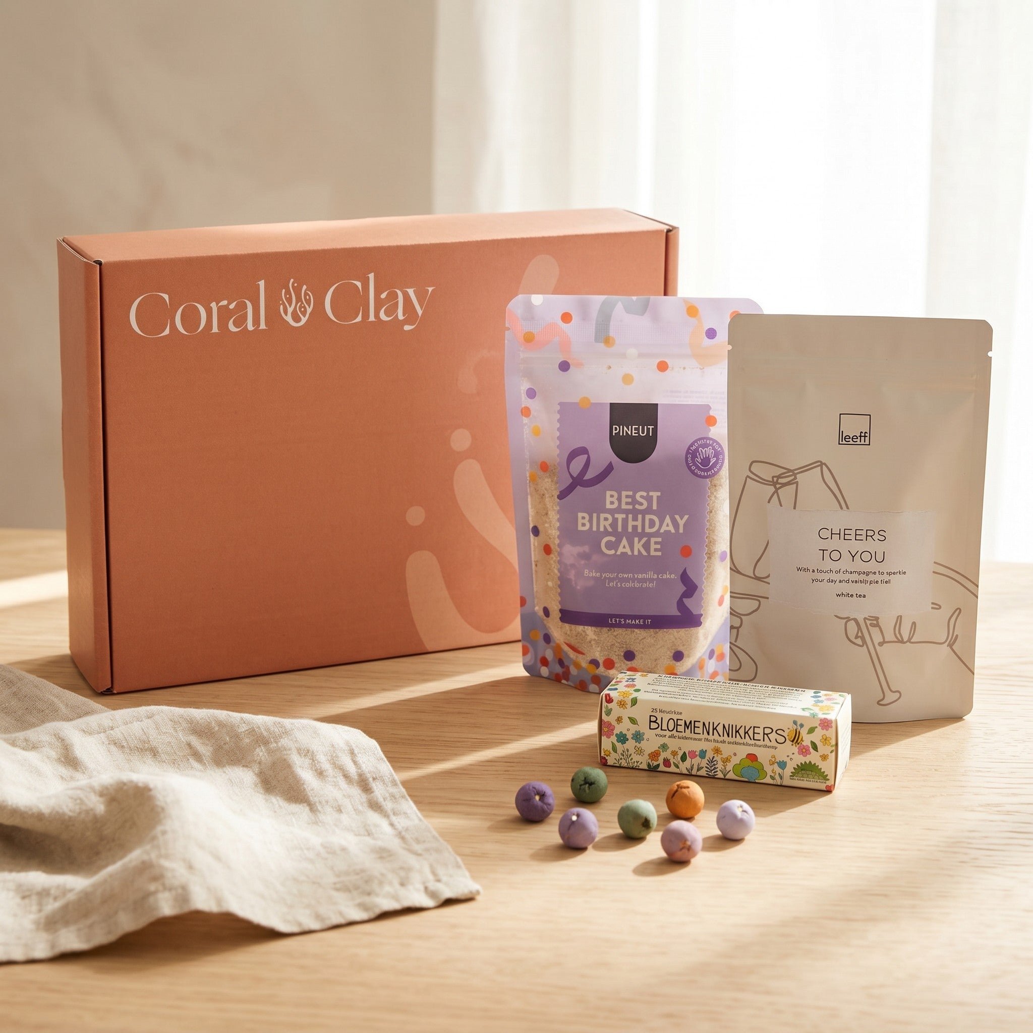 Birthday Moments Letterbox Gift — Cake Mix, Tea & Flower Seeds