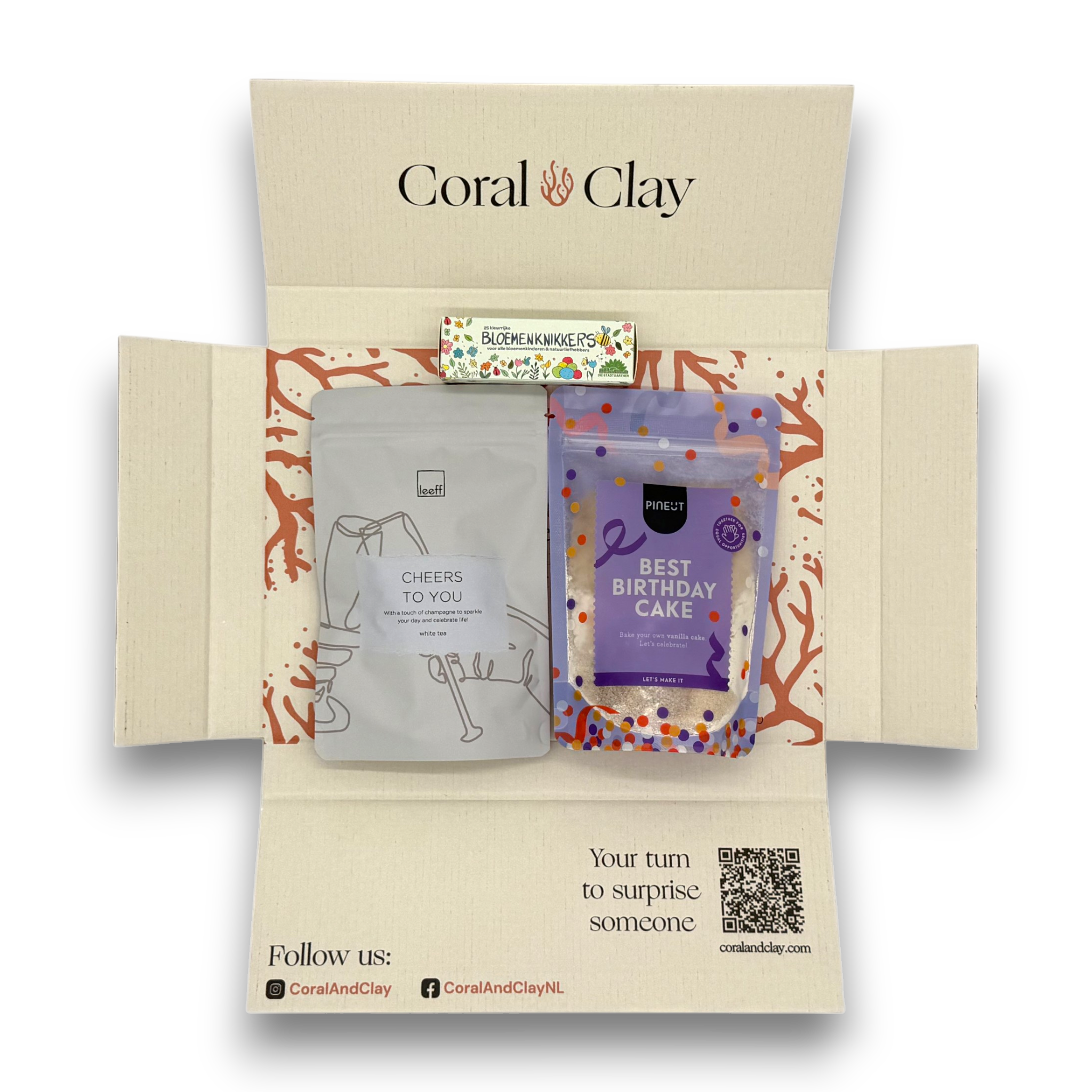 Birthday Moments Letterbox Gift — Cake Mix, Tea & Flower Seeds