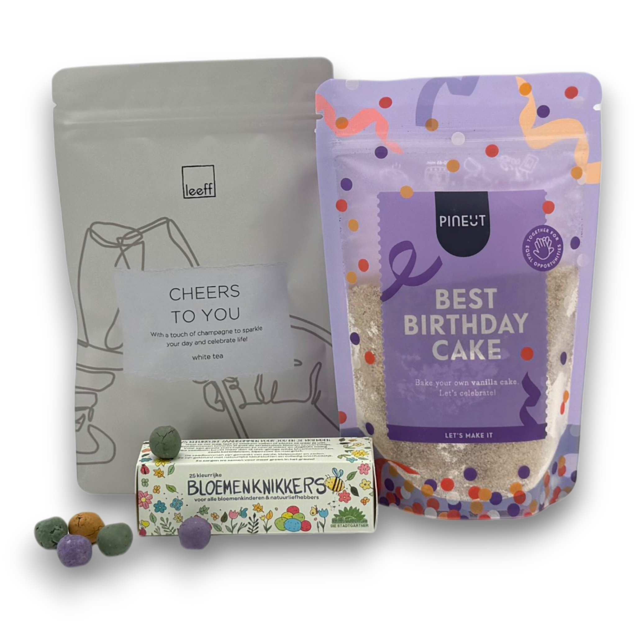 Birthday Moments Letterbox Gift — Cake Mix, Tea & Flower Seeds