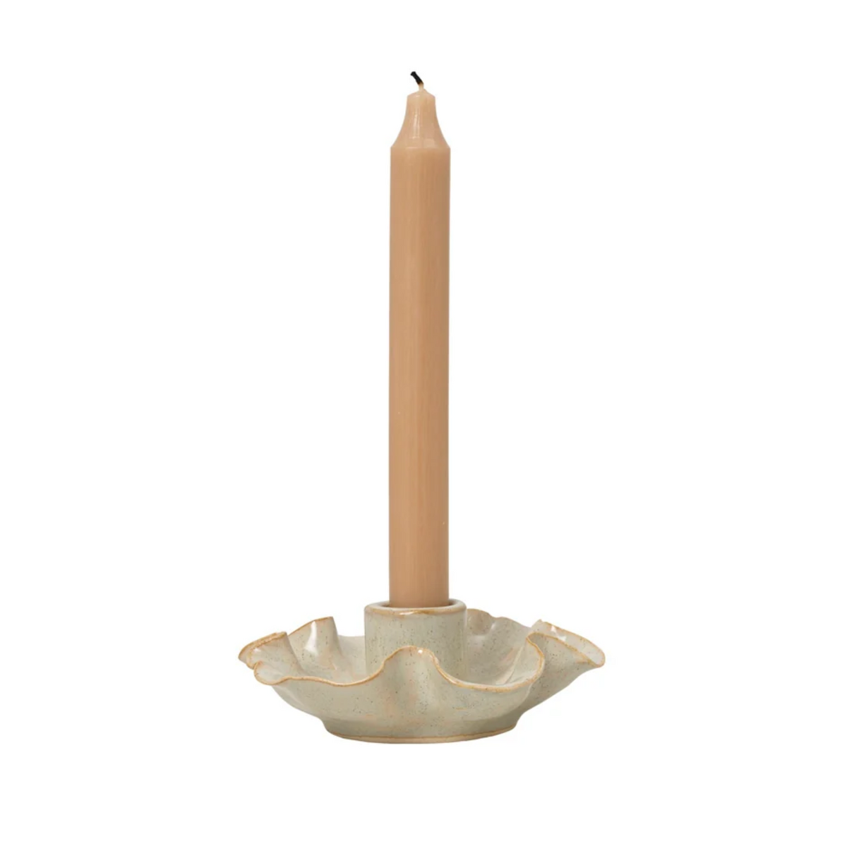 Candle Holder Cori — White Cream