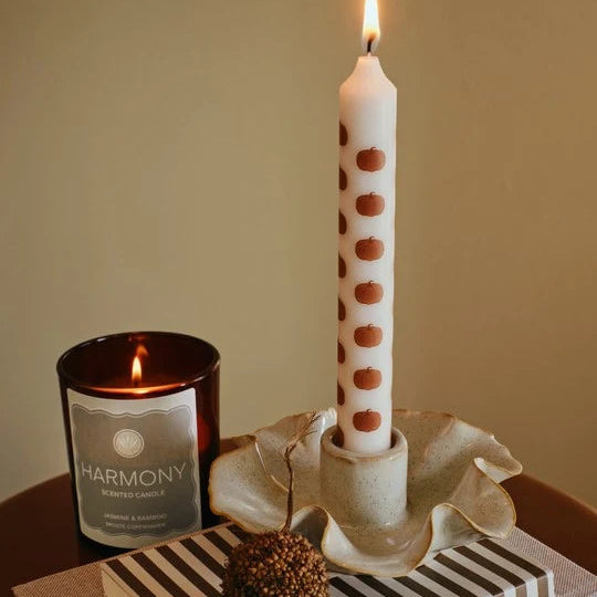 Candle Holder Cori — White Cream
