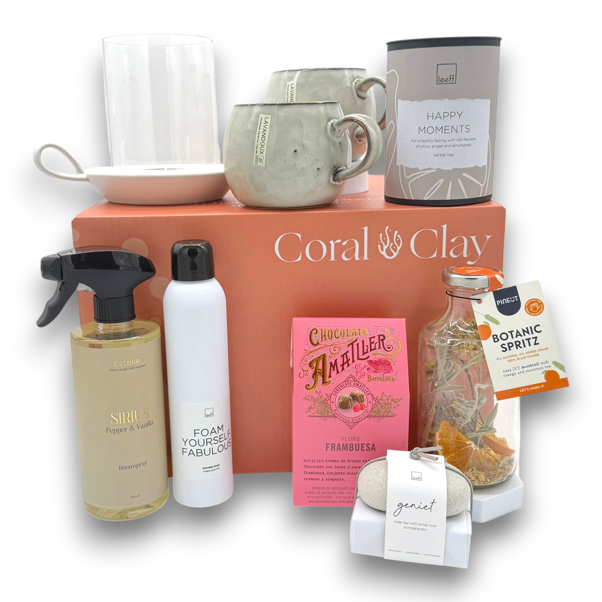 Body & Mind Grand Gift Box — Shower Foam, Mugs & Room Spray