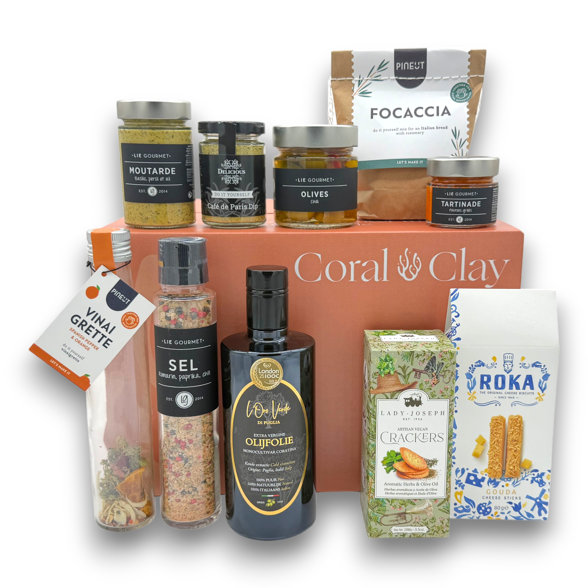 Grand Gourmet Gift Box — Olive Oil, Focaccia & Aperitivo Bites