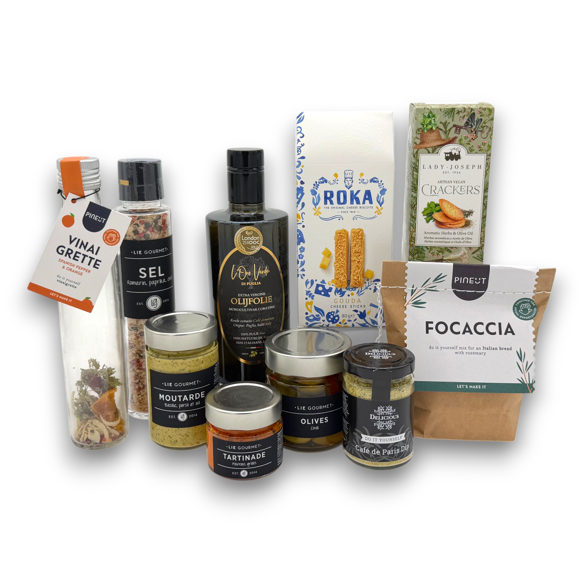 Grand Gourmet Gift Box — Olive Oil, Focaccia & Aperitivo Bites