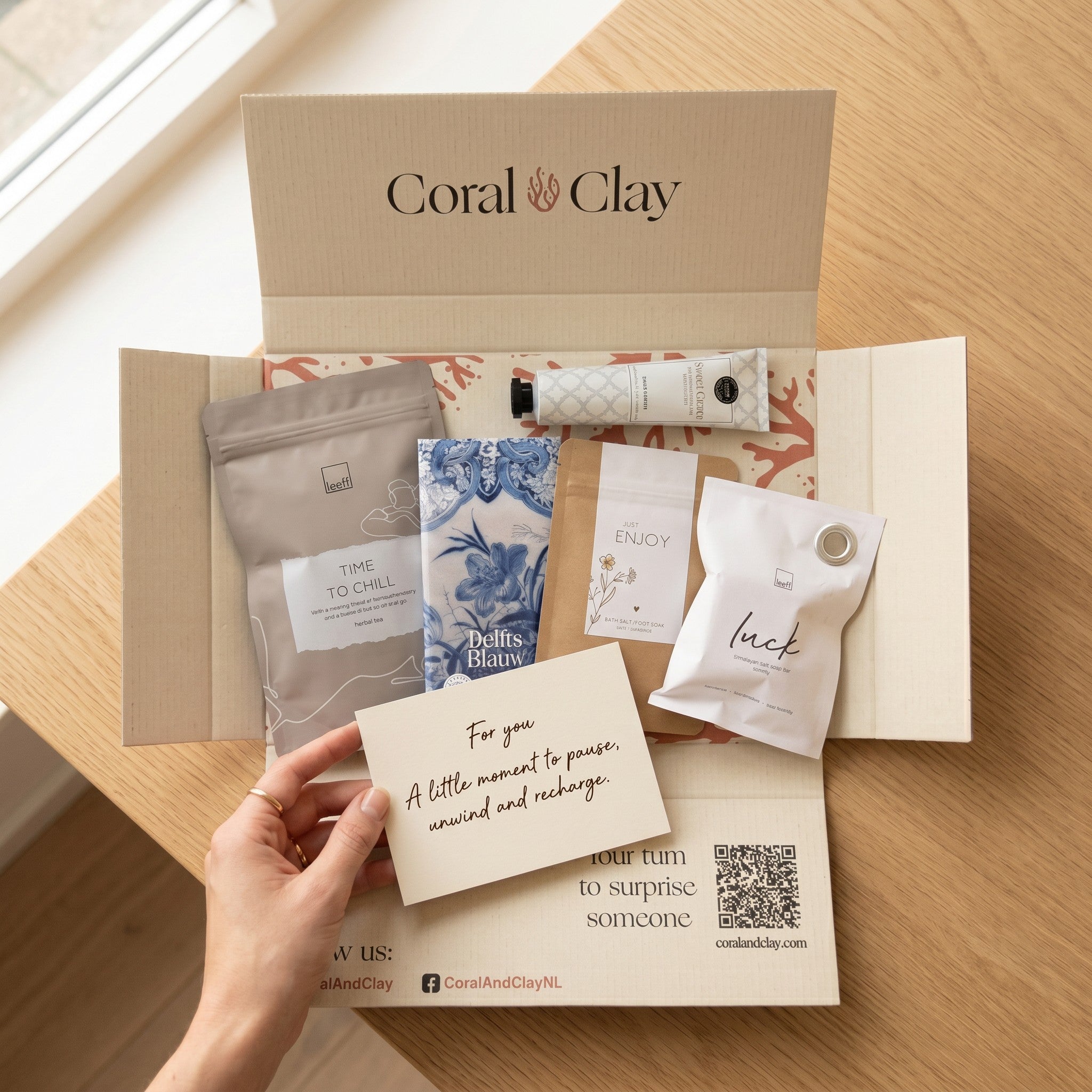 Body & Mind Letterbox Gift — Hand Cream, Soap & Tea