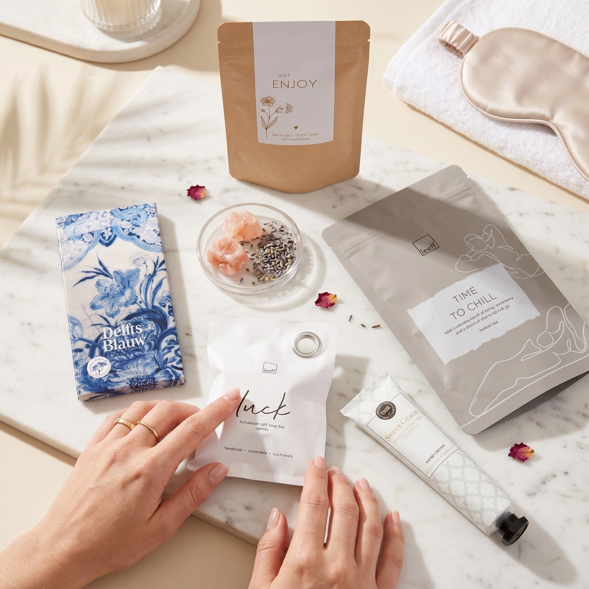 Body & Mind Letterbox Gift — Hand Cream, Soap & Tea