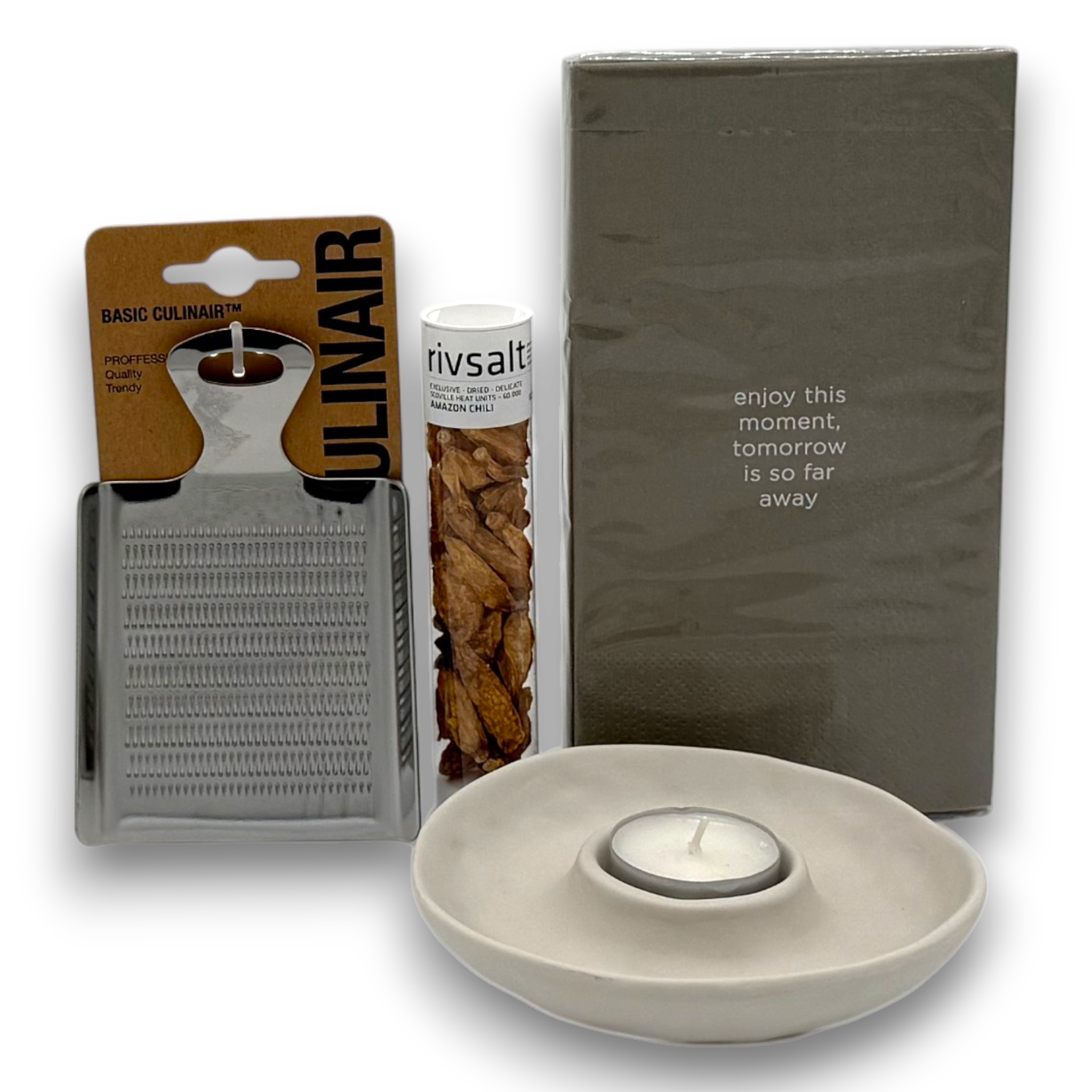 Candlelight Dinner Letterbox Gift — Candle Set & Table Accents