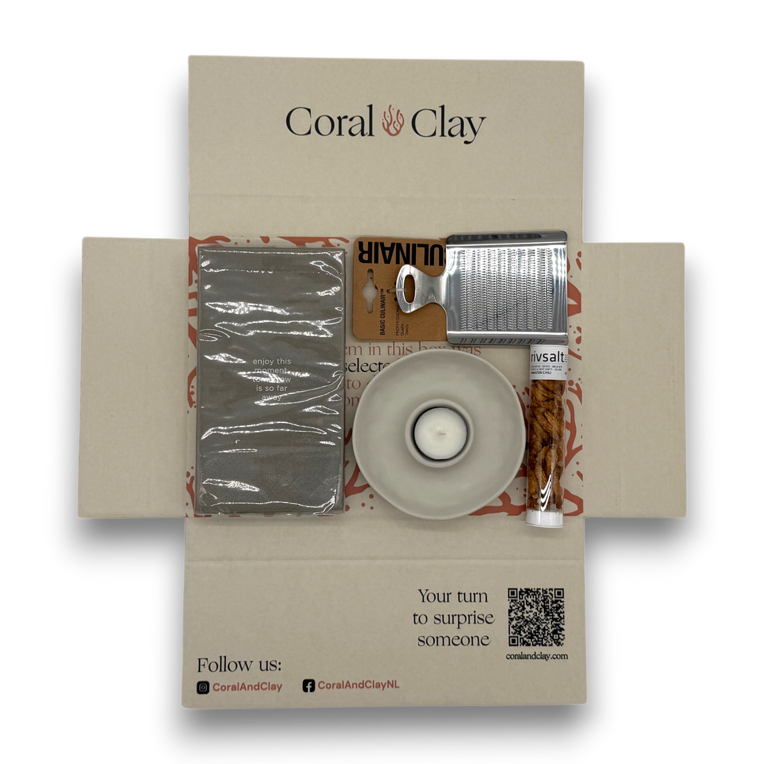 Candlelight Dinner Letterbox Gift — Candle Set & Table Accents