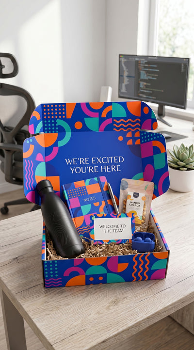 Welcome boxes for a fast-growing tech team