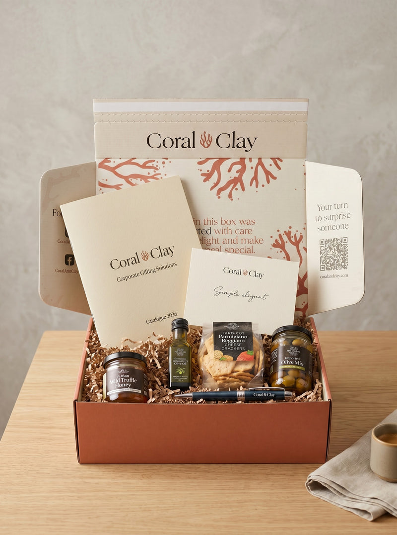 A Coral & Clay sample gift box