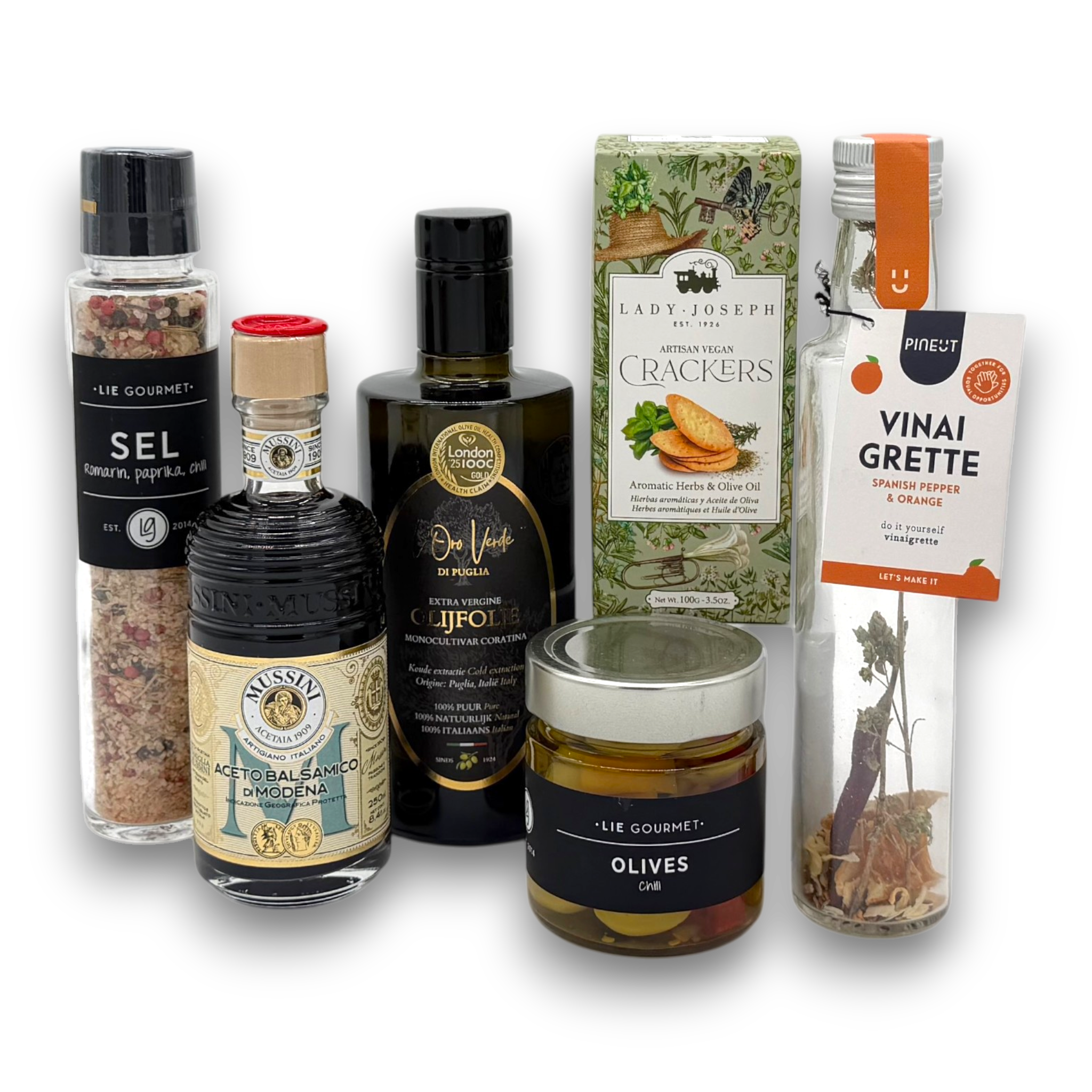 Luxury Mediterranean Signature Gift — Olive Oil, Balsamic & Olives