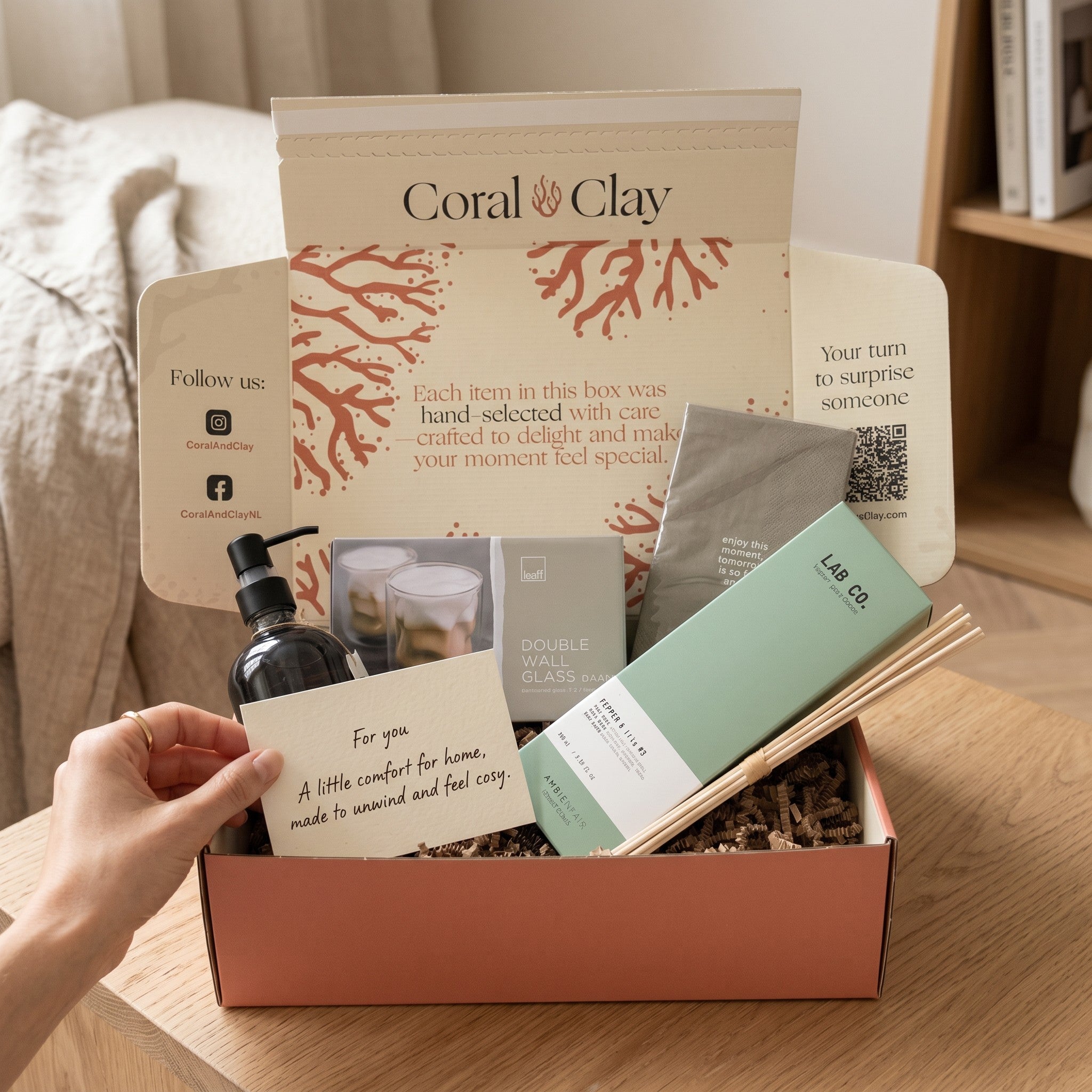 Home Haven Signature Gift — Diffuser, Glasses & Hand Soap