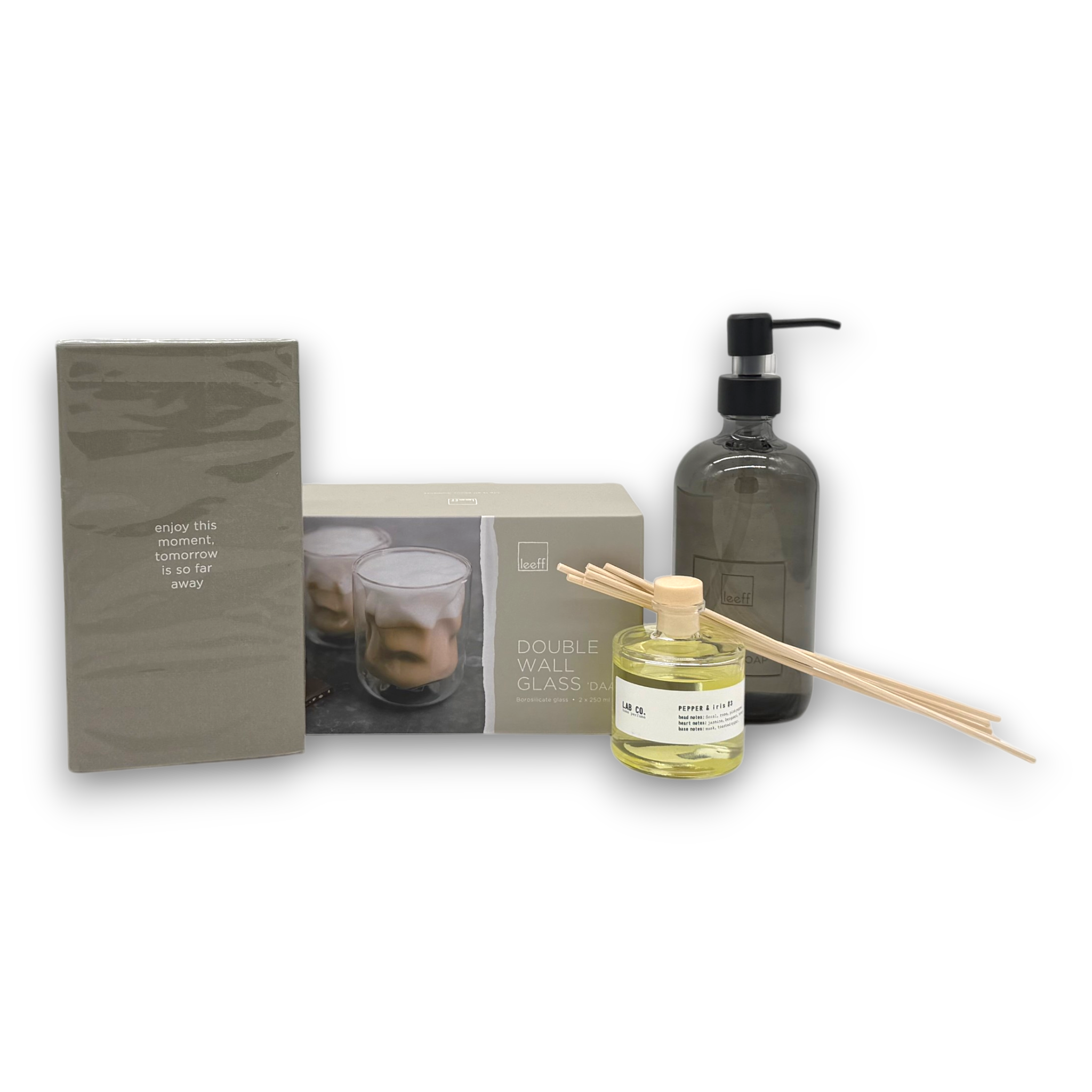 Home Haven Signature Gift — Diffuser, Glasses & Hand Soap