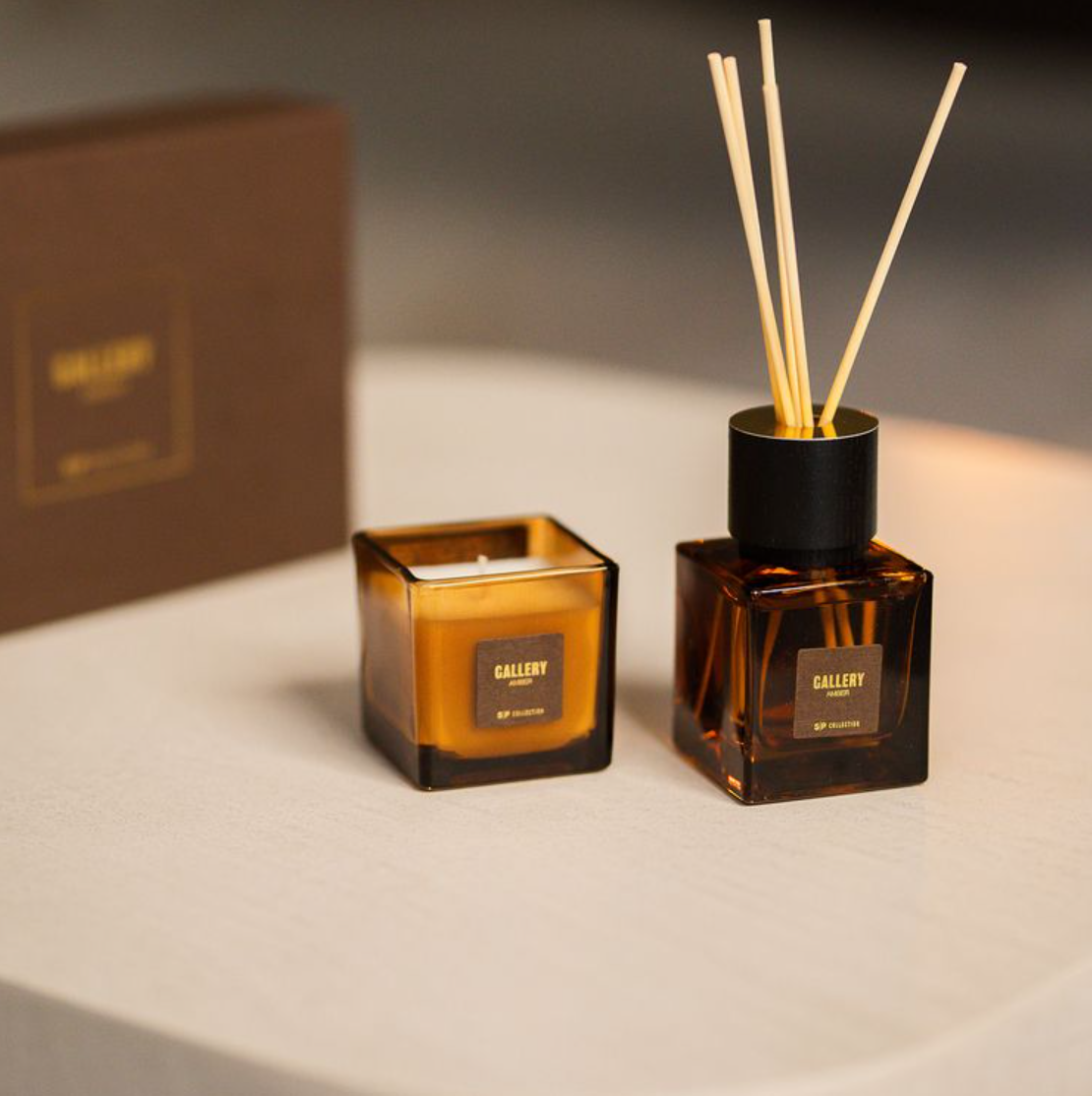 S|P Collection Gallery Amber Candle & Diffuser Gift Set