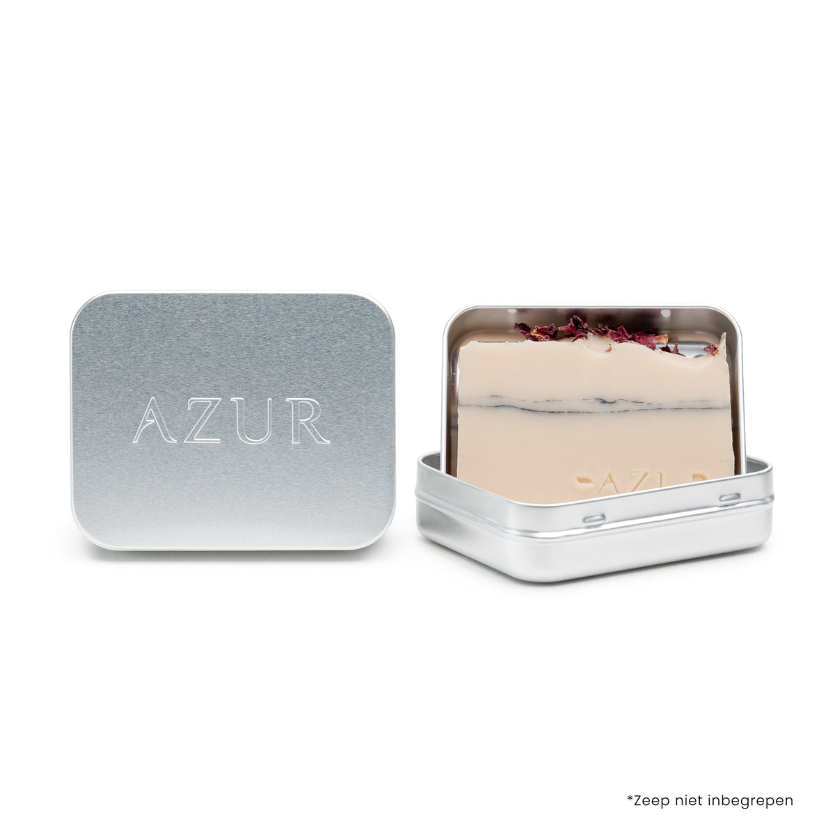 Azur Aluminium Soap Travel Tin — detail and use