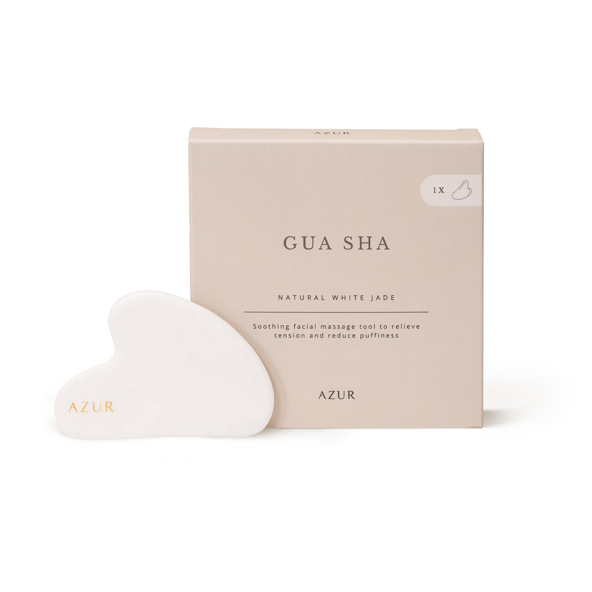 Azur Gua Sha — White Jade — product view
