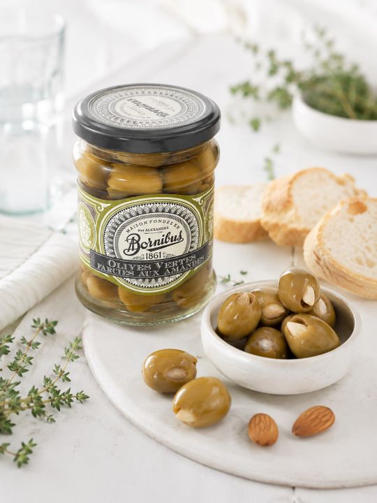 Bornibus Almond-Stuffed Green Olives — 270g detail view