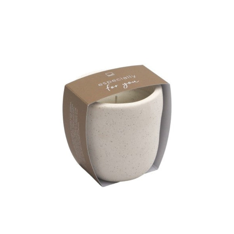 Leeff Candle Celina in natural ceramic with Especially for you message