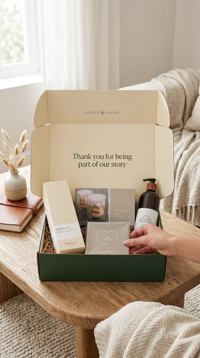 Branded gift boxes for a multi-city European event