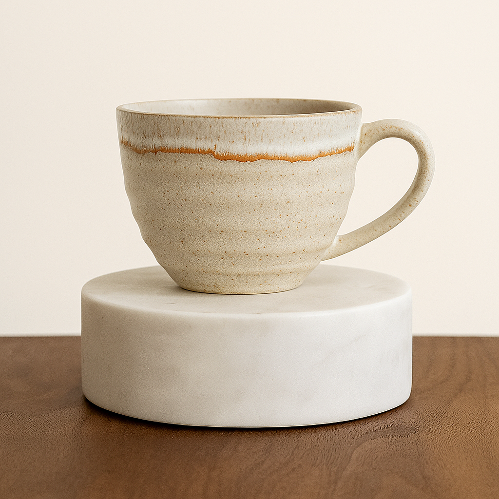 Coffee/Tea Mug Ethan – Off‑White/Sand