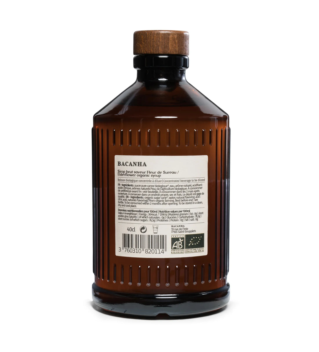 Bacanha Raw Syrup – Elderflower Organic 400 ml