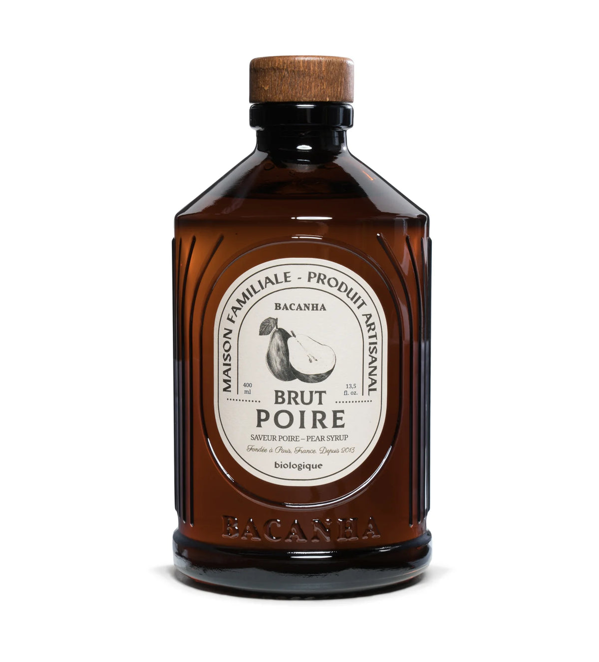Bacanha Organic Pear Syrup bottle front label